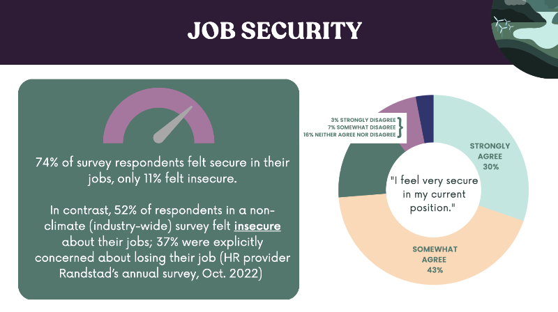 Women+ in Climate Tech Salary Survey - Results 2023 - Job Security