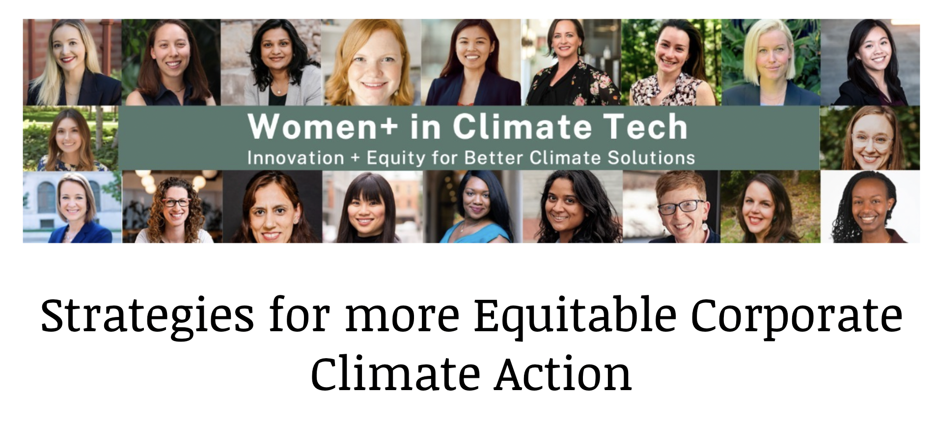 Women in Climate Tech - Strategies for More Equitable Corporate Climate Action